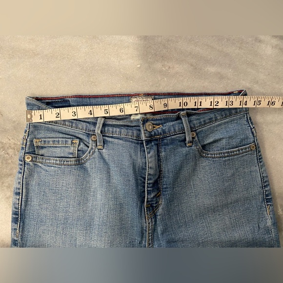 Levi’s Size 6 Perfectly Slimming 512 Capri Cropped Denim Jeans Cuff 5 Pocket - Picture 10 of 11